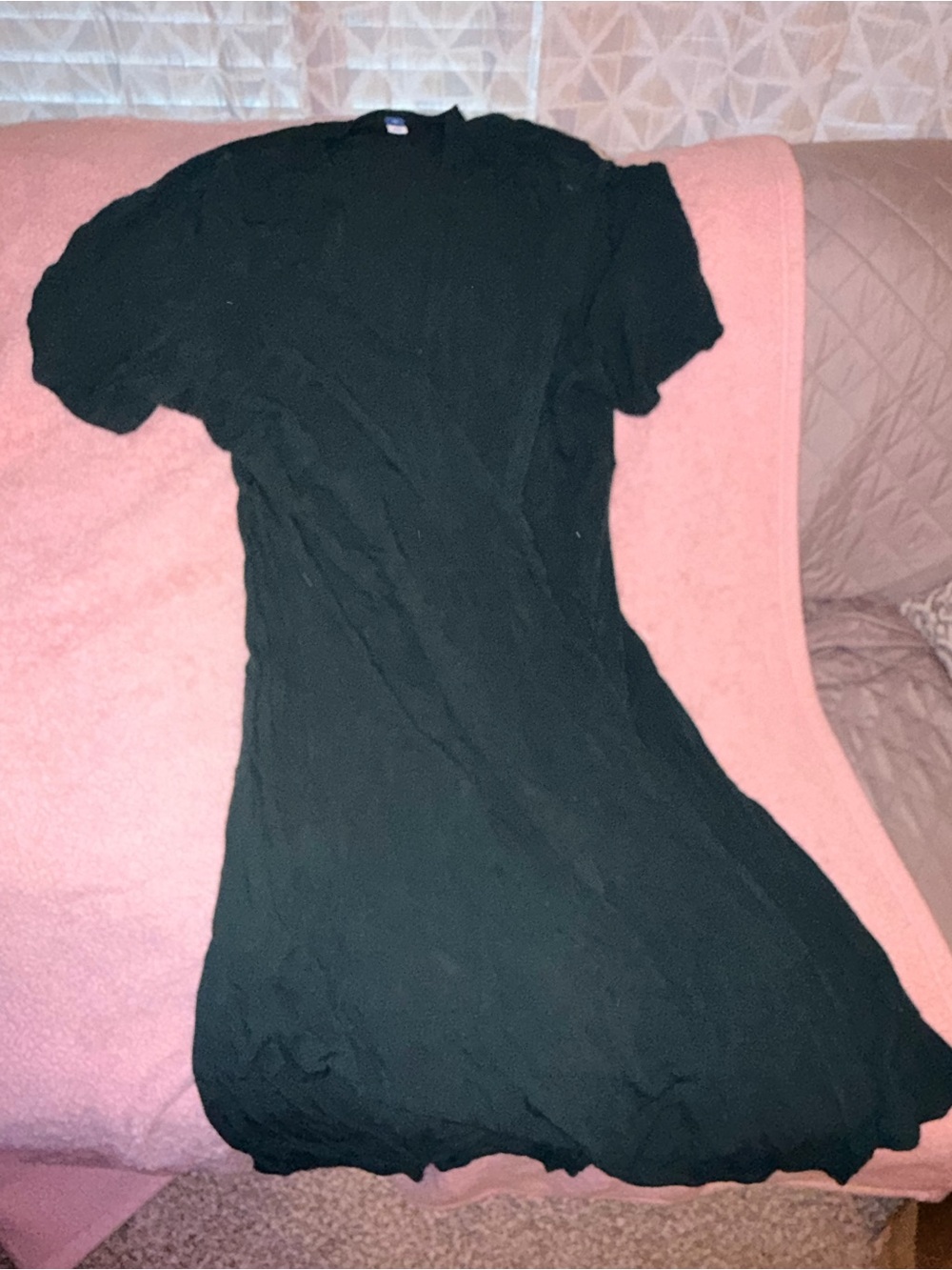 Old Navy dark green wrap Short-Sleeve Midi Dress